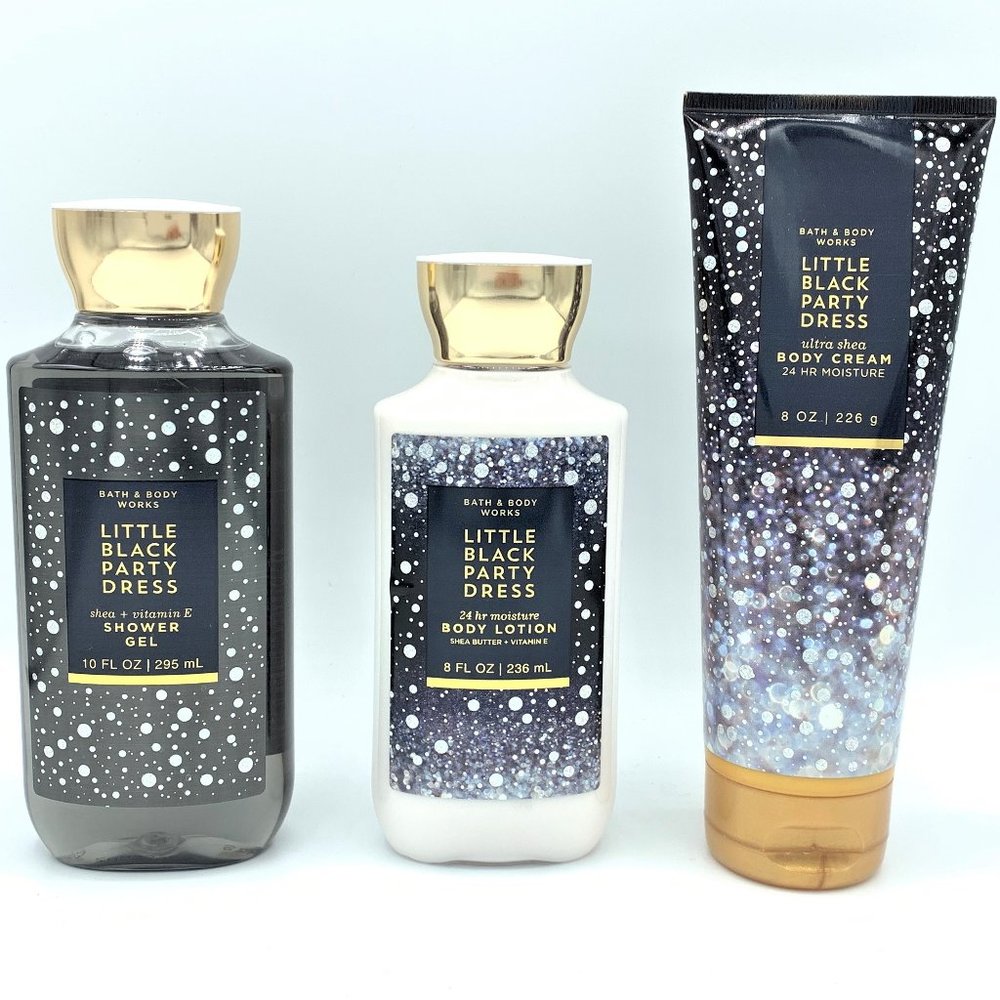 Bath and Body Works Little Black Party Dress TRIO